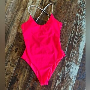 Billabong “just a hint” Neon Pink One-Piece Swimsuit